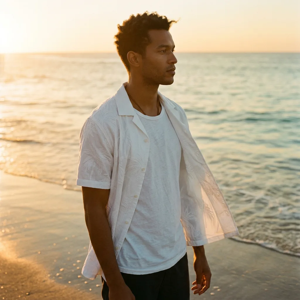 Model at golden hour